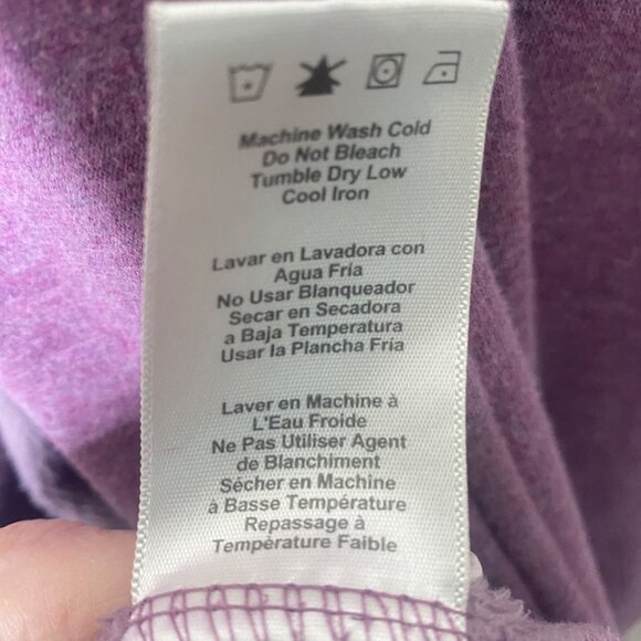 Ugg Womens Purple Fleece Open Front Cardigan With Pockets Size S Cotton Blend - Picture 7 of 12